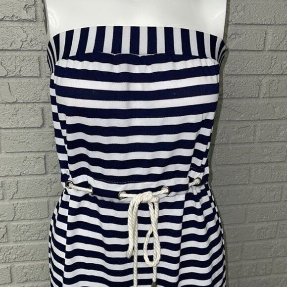 Sandiva Striped Strapless Dress Size S - Picture 2 of 6